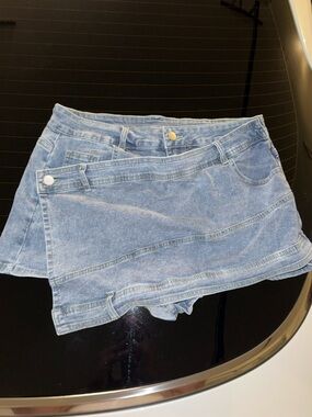 Y2K Denim Wrap Skort